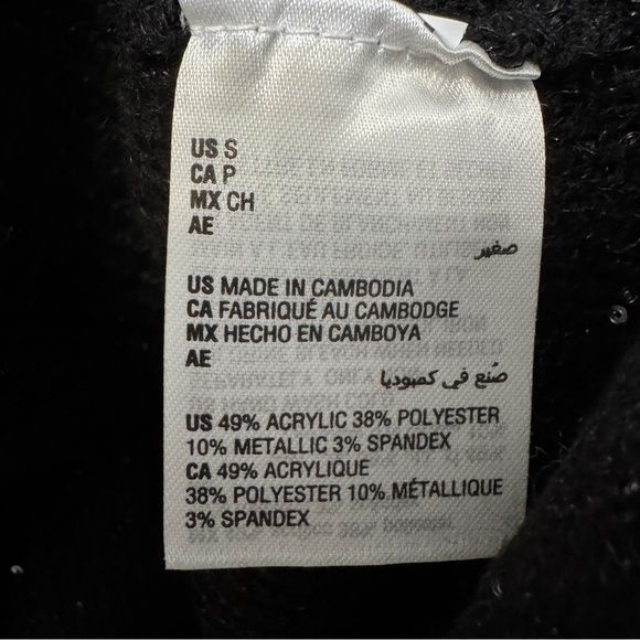 INC Cold Shoulder Sequin Tunic Sweater Black | Women’s Small - Picture 5 of 9